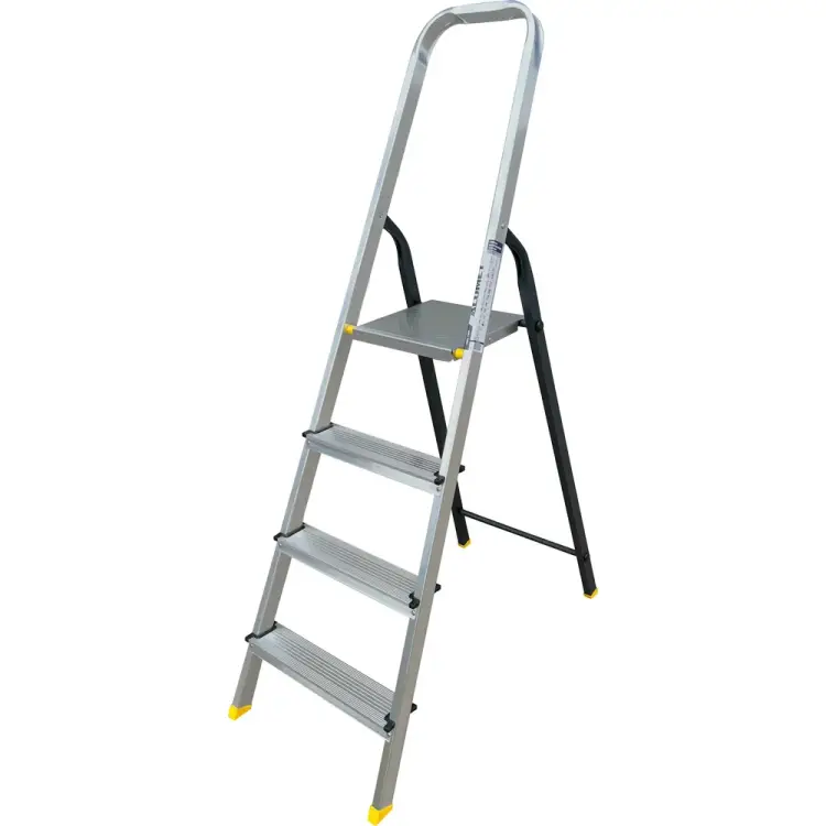 Усиленная комбинированная алюминиевая стремянка Алюмет АМS7804 Усиленная комбинированная алюминиевая стремянка Алюмет АМS7804