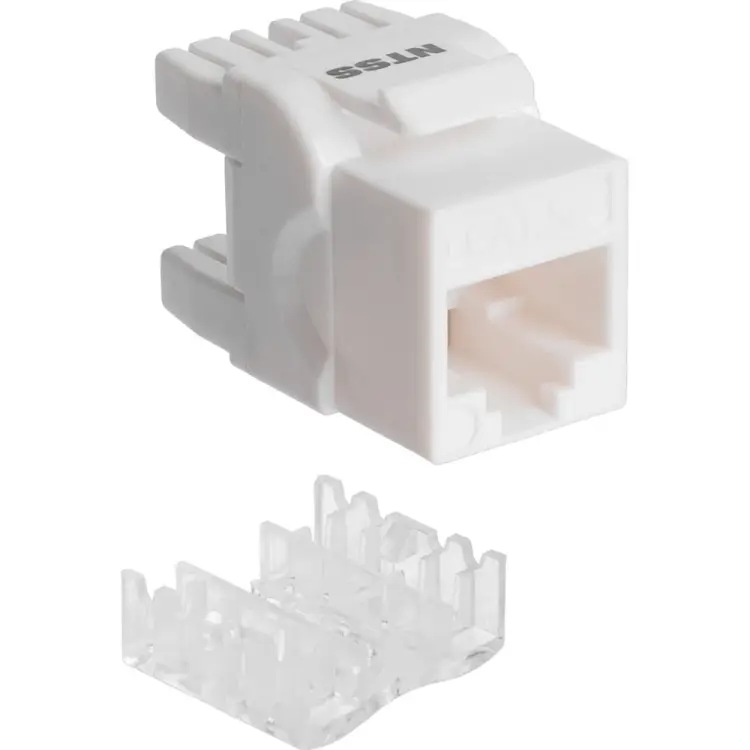 Модуль NTSS Keystone UTP RJ45 cat.5e, 180 градусов, белый NTSS-KJ-UTP-RJ45-5e-180-WT