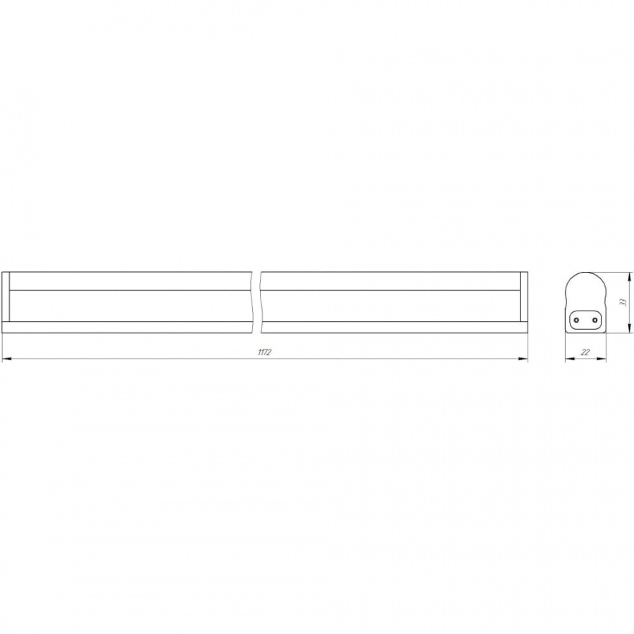 Линейный светильник ЭРА LLED-01-16W-6500-W