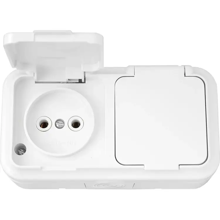 Двухместная розетка BYLECTRICA ПРАЛЕСКА АКВА РА16-302