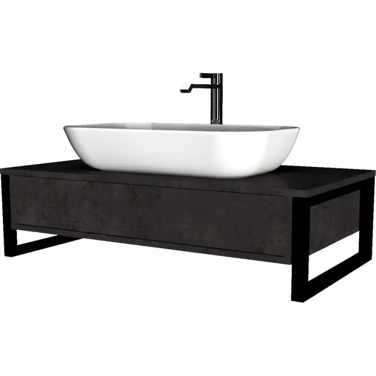 Тумба 1Marka 1 выдвижной ящик Бетон темно-серый У85848 Тумба 1Marka 1 выдвижной ящик Бетон темно-серый У85848