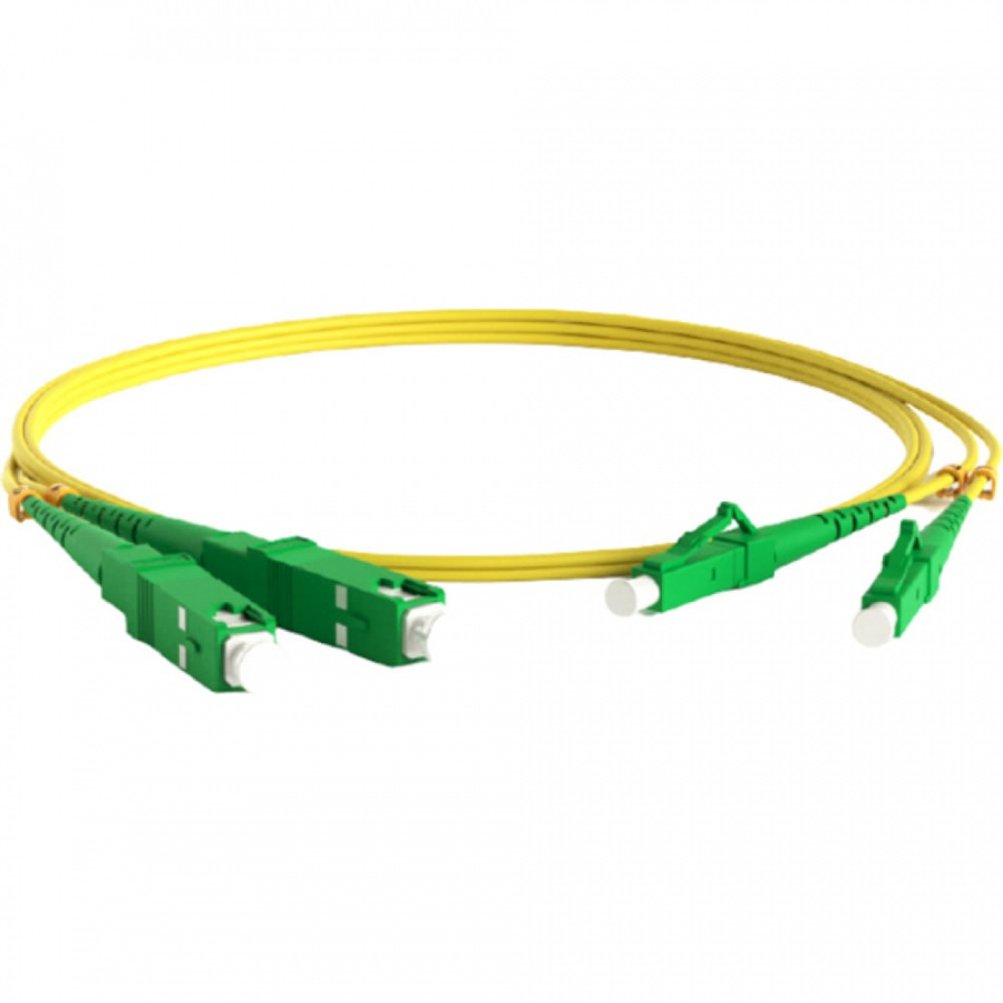 Волоконно-оптический шнур Hyperline FC-D2-9-LC/AR-SC/AR-H-1M-LSZH-YL