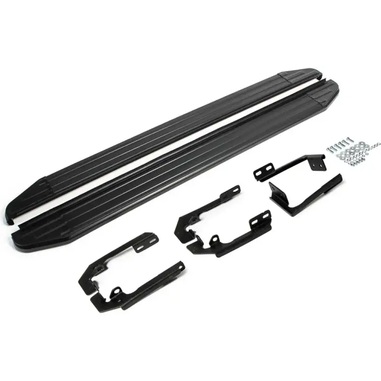 Автомобильные пороги для Isuzu D-Max II рестайлинг 2017-н.в. Rival Premium-Black A193ALB.9101.1