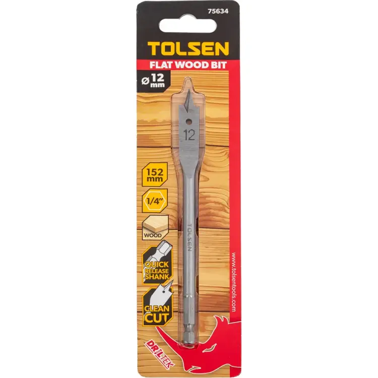 Перьевое сверло по дереву TOLSEN 75634