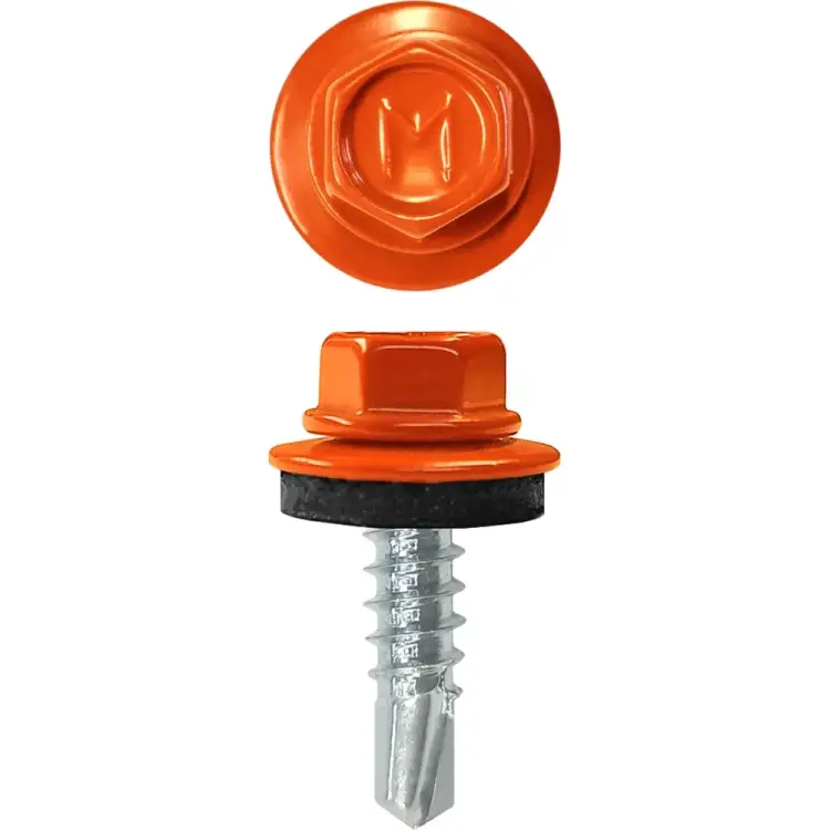 Кровельный саморез-сверло Daxmer 4,8x19 мм, RAL 2004, 400 шт. 00000316817