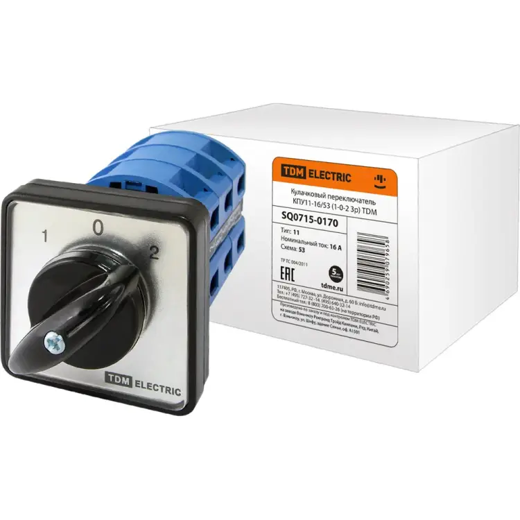 Кулачковый переключатель TDM ELECTRIC КПУ11-16/53 SQ0715-0170