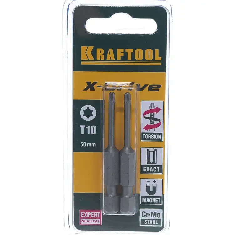 Торсионные кованые биты KRAFTOOL EXPERT 26125-10-50-2 Торсионные кованые биты KRAFTOOL EXPERT 26125-10-50-2