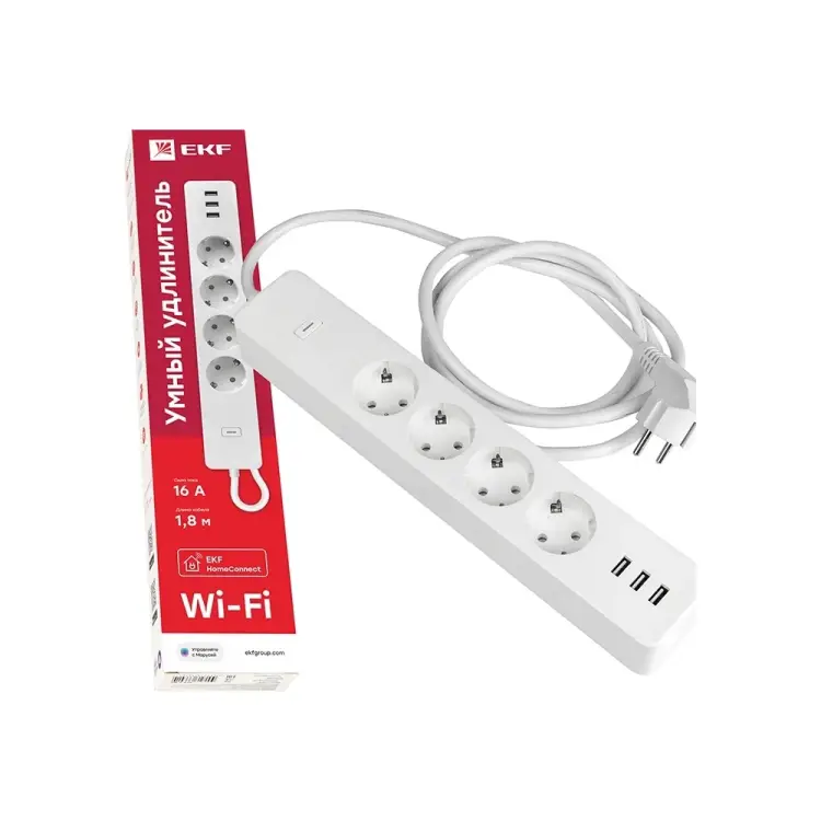 Умный удлинитель EKF HomeConnect RCE-1-WF