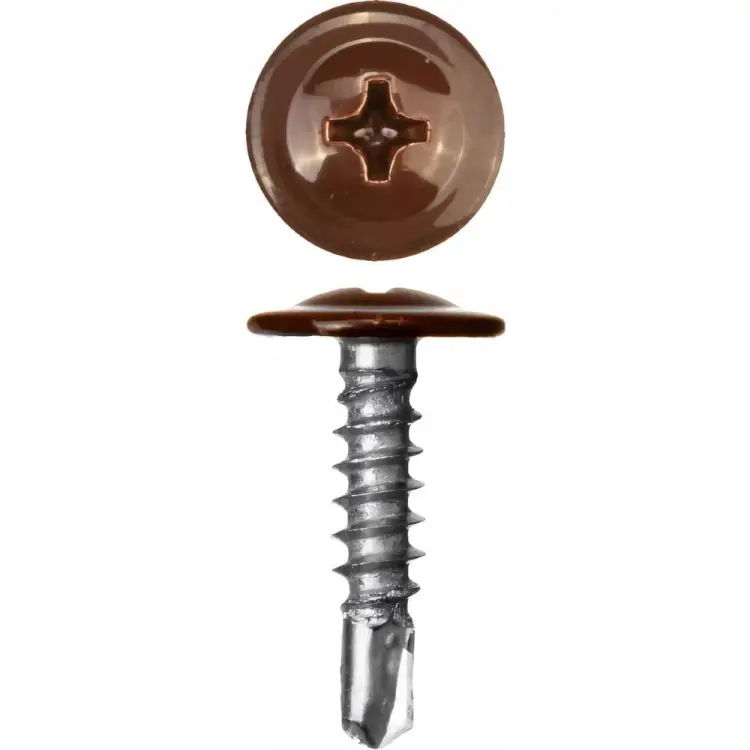 Саморез Tech-Krep 4,2х16 RAL8017 темно-коричневый 20 шт. 125491