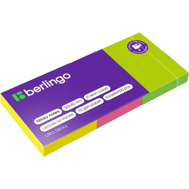 Самоклеящийся блок Berlingo Ultra Sticky LSn_39003
