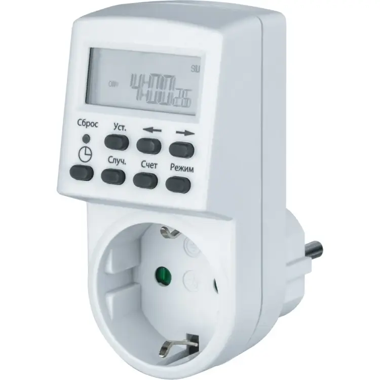 Электронный таймер-розетка Navigator NTR-E-S01-WH 61555