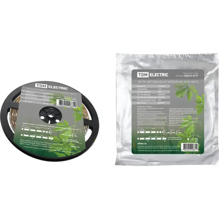 Светодиодная лента TDM ELECTRIC SMD5050-60-20-12-144-YE SQ0331-0177