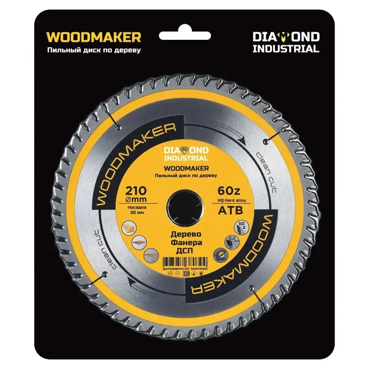 Пильный диск по дереву Diamond Industrial DIDD210Z60 Пильный диск по дереву Diamond Industrial DIDD210Z60