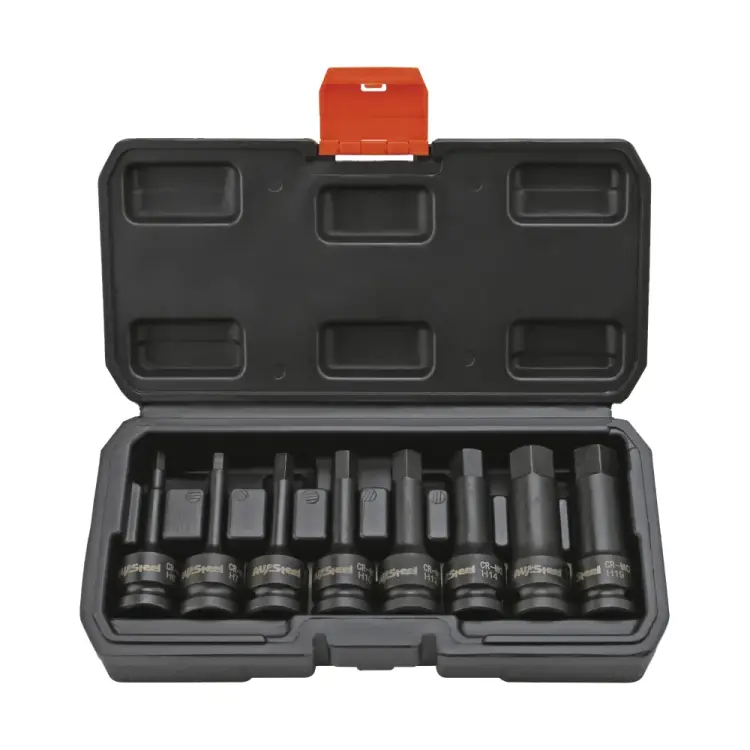 Набор ударных головок AV Steel HEX AV-724408