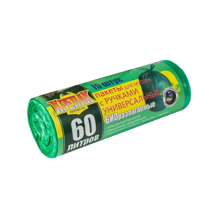 Биоразлагаемые мешки для мусора Крепак 4607075710061