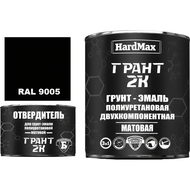 Грунт эмаль HardMax ГРАНТ 2К МАТ 4690417108039 Грунт эмаль HardMax ГРАНТ 2К МАТ 4690417108039