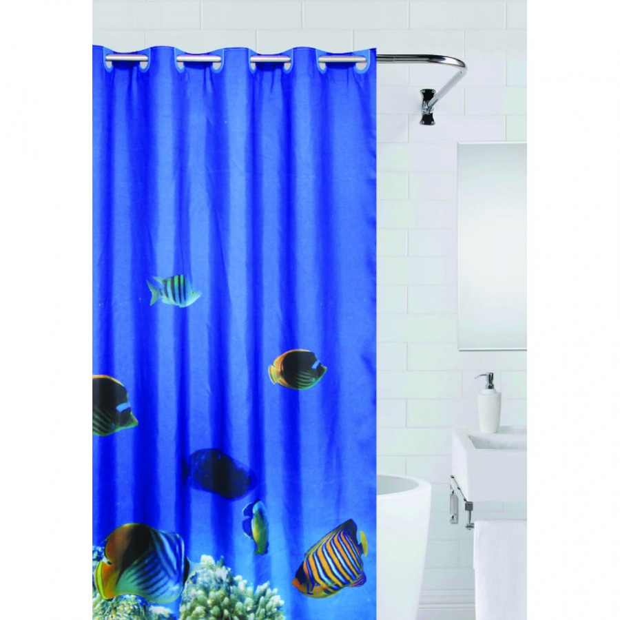 Штора для ванной Bath Plus Seabed blue