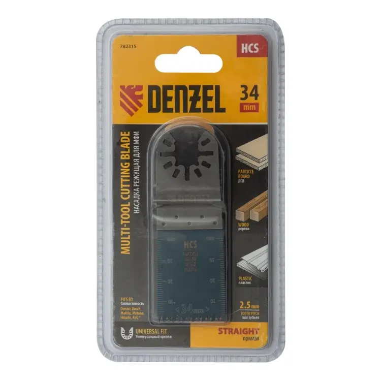 Режущая пазовая прямая насадка по дереву, ламинату для МФИ Denzel 782315