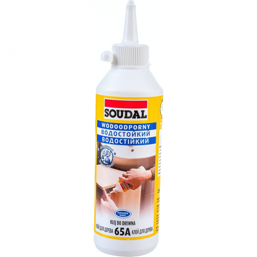 Водостойкий клей для дерева Soudal 65А