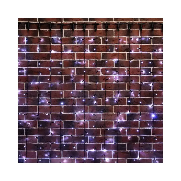 Гирлянда Neon-Night ДОЖДЬ занавес 2х6м, черный ПВХ, 1500LED белые 235-165