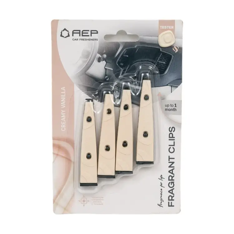 Ароматизатор в дефлектор АЕР FRAGRANT CLIPS Creamy vanilla А 1002