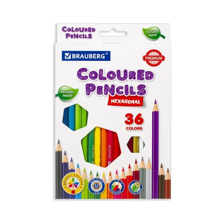 Цветные карандаши BRAUBERG PREMIUM 181659