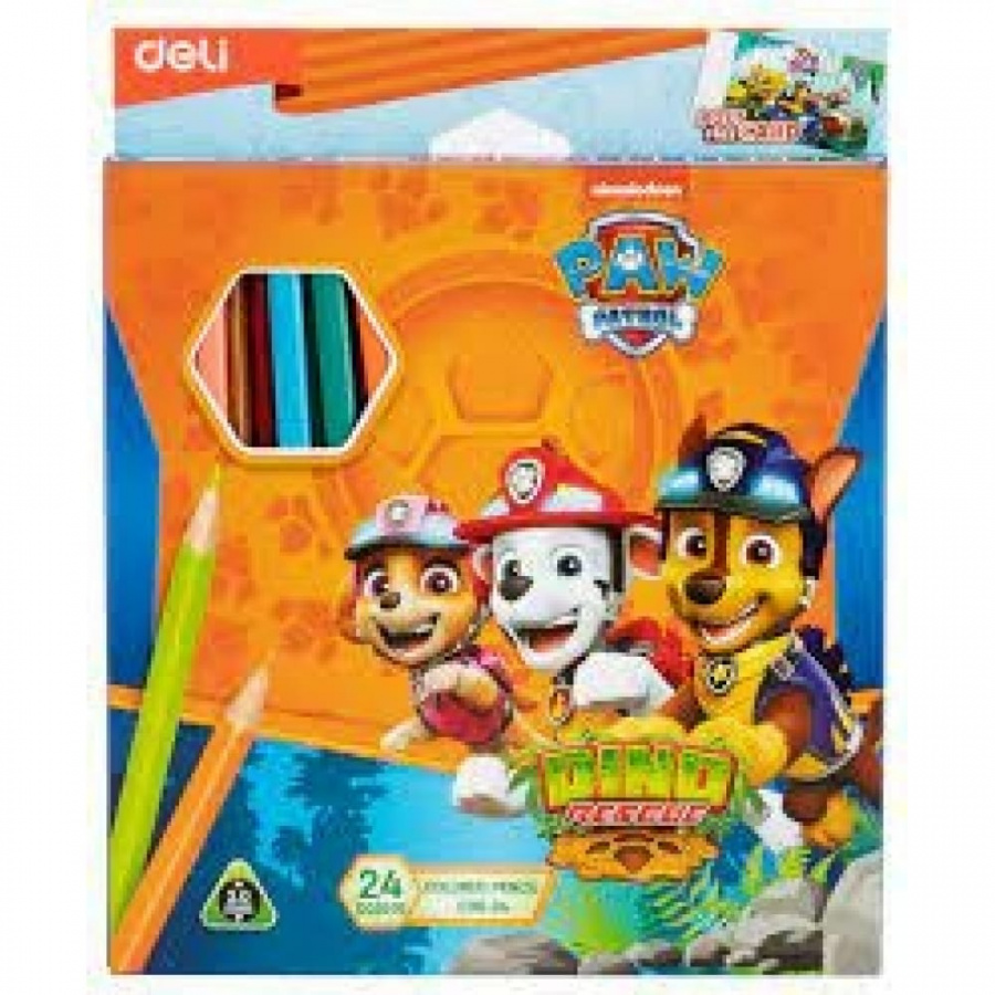 Цветные карандаши DELI Paw Patrol EC116-24