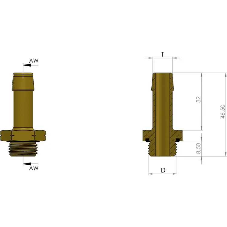 Прямой штуцер ORPASAN ORP 4854