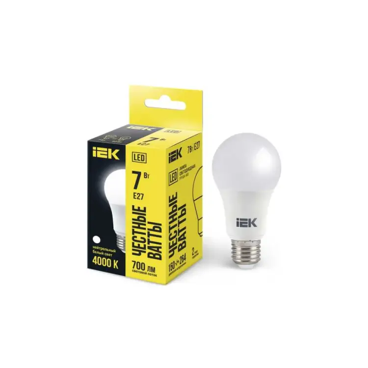 Светодиодная лампа IEK LLE-A60-7-230-40-E27
