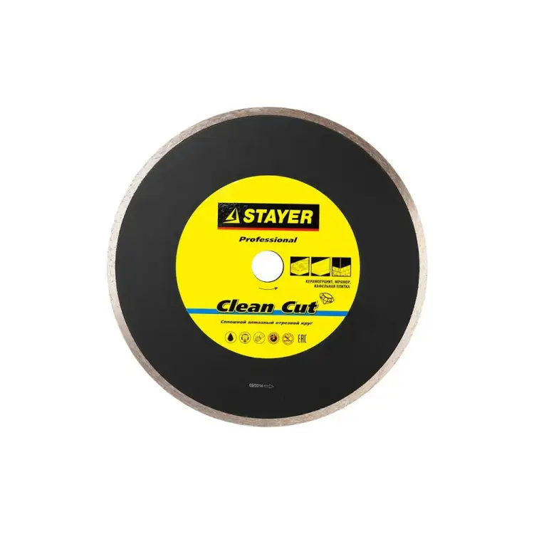 Сплошной отрезной алмазный диск по керамической плитке STAYER CERAMOPRO Professional 3664-180_z02