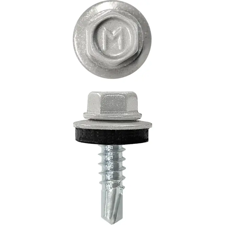 Кровельный саморез-сверло Daxmer 4,8x19 RAL 9006 250 шт. 00000321797