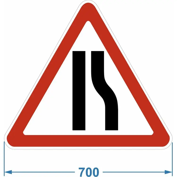 Дорожный знак PALITRA TECHNOLOGY 1.20.2 "Сужение дороги с правой стороны" 120005-1-20-2-I Дорожный знак PALITRA TECHNOLOGY 1.20.2 "Сужение дороги с правой стороны" 120005-1-20-2-I