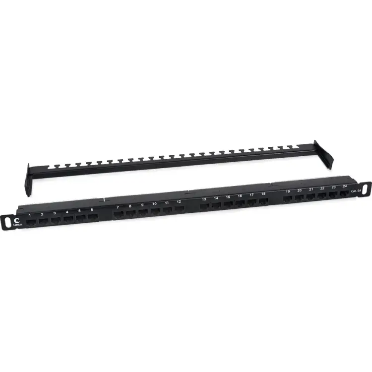 Патч-панель Cabeus PLHD-24-Cat.6a-Dual-180-0,5U Патч-панель Cabeus PLHD-24-Cat.6a-Dual-180-0,5U