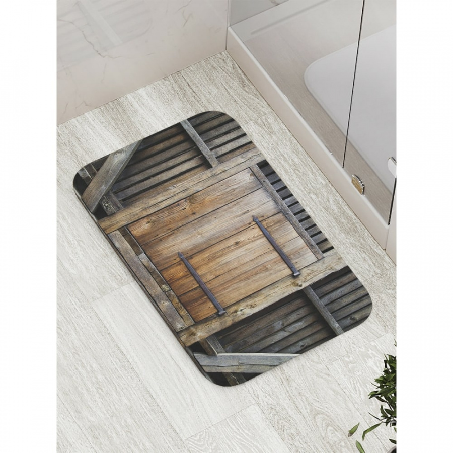 Противоскользящий коврик для ванной, сауны, бассейна JOYARTY Дверь в амбар