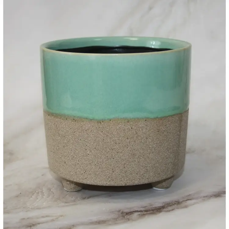 Кашпо SCHEURICH Kübel Piaff sandy aqua 63328 Кашпо SCHEURICH Kübel Piaff sandy aqua 63328