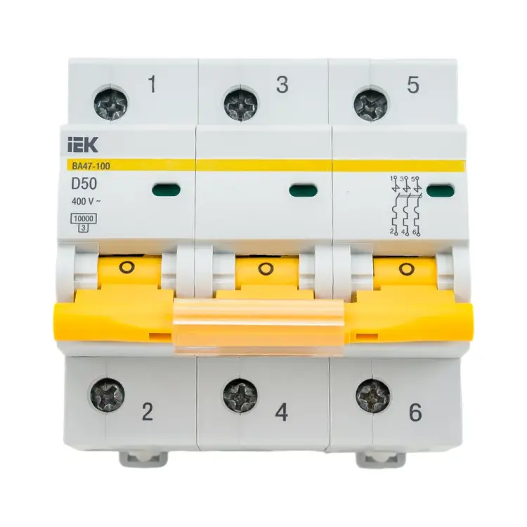 Автоматический выключатель IEK ВА47-100 MVA40-3-050-D