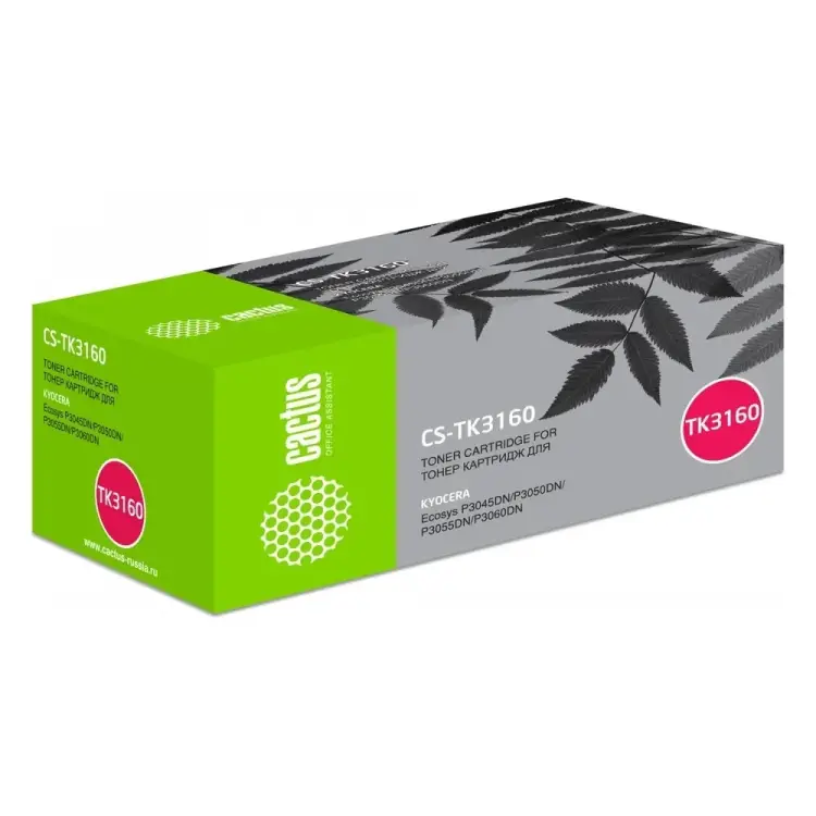 Лазерный картридж для kyocera ecosys p3045dn/p3050dn/p30 Cactus tk-3160 1000172 Лазерный картридж для kyocera ecosys p3045dn/p3050dn/p30 Cactus tk-3160 1000172