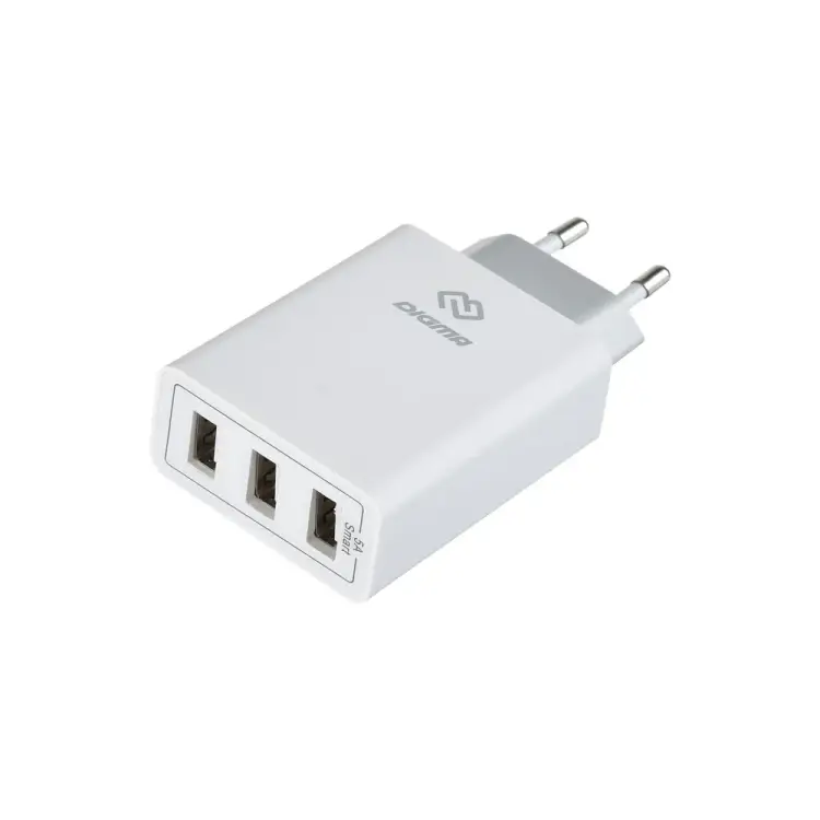 Универсальное сетевое зарядное устройство DIGMA DGWC-3U-5A-WG 1079232