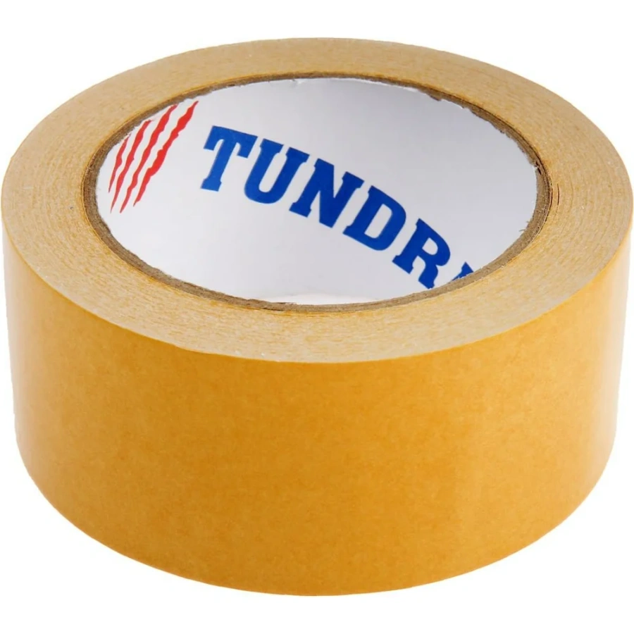 Полипропиленовая клейкая двусторонняя лента ТУНДРА 4648652