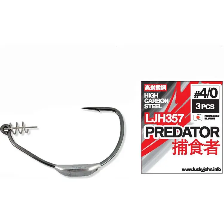 Офсетные крючки Lucky John PREDATOR серия LJH357 LJH357-K060