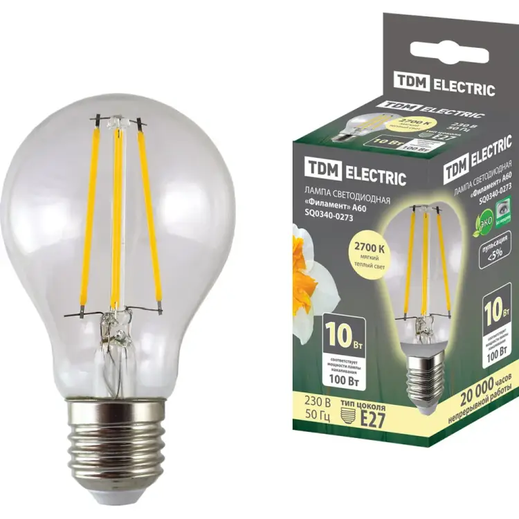 Светодиодная лампа TDM ELECTRIC Филамент SQ0340-0273