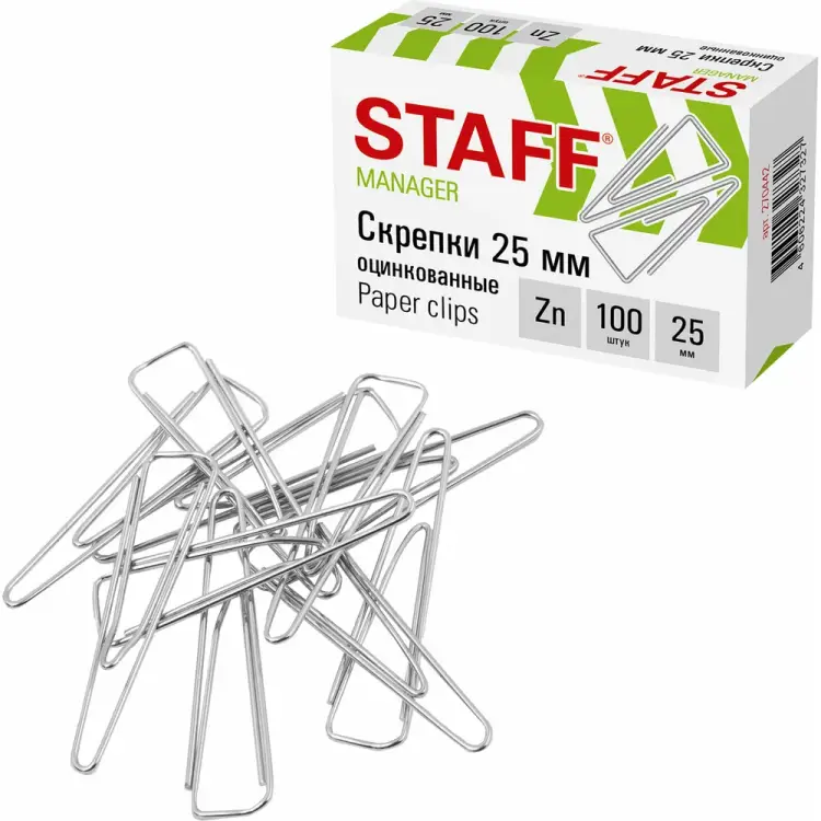 Оцинкованные треугольные скрепки Staff 270442