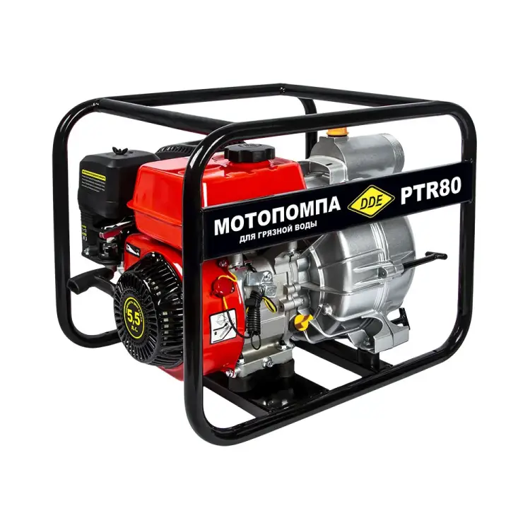 Бензиновая мотопомпа для грязной воды DDE PTR80