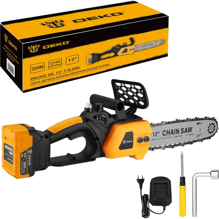 Цепная аккумуляторная бесщеточная пила DEKO DKCHS 085-2001 Цепная аккумуляторная бесщеточная пила DEKO DKCHS 085-2001
