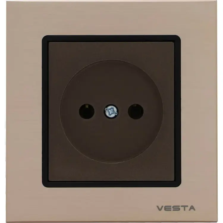 Одинарная розетка Vesta Electric Exclusive Champagne Metallic FRZ00041002BSH