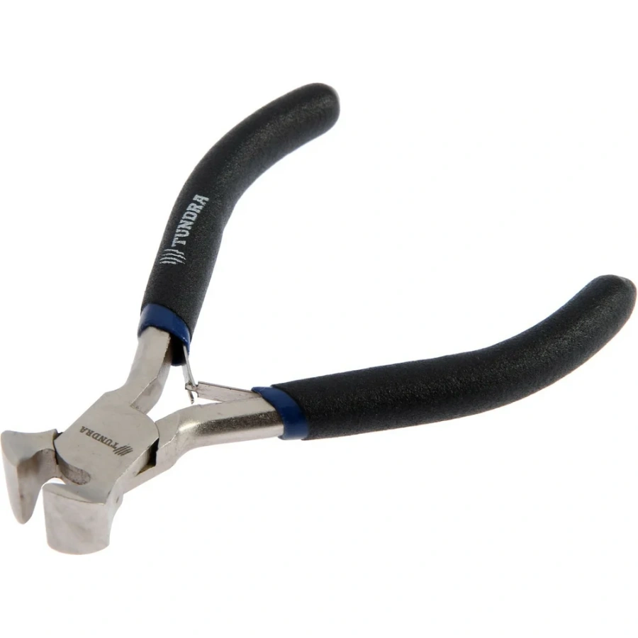 Торцевые никелированные мини кусачки ТУНДРА 881675