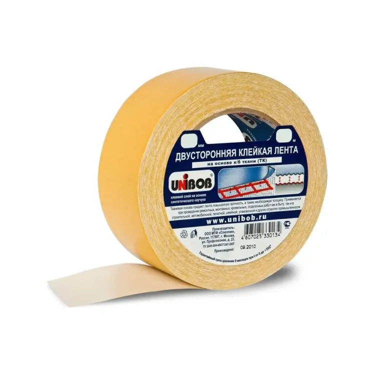Тканевый двусторонний скотч Unibob 134863