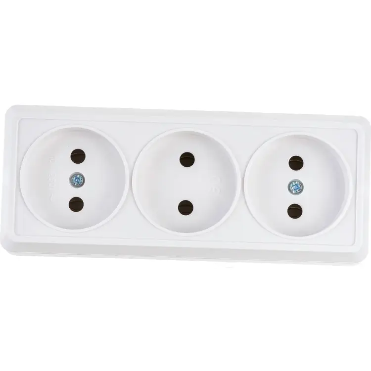 Трехместная розетка IEK РС23-2-ОБ ОКТАВА ERO30-K01-10-DC