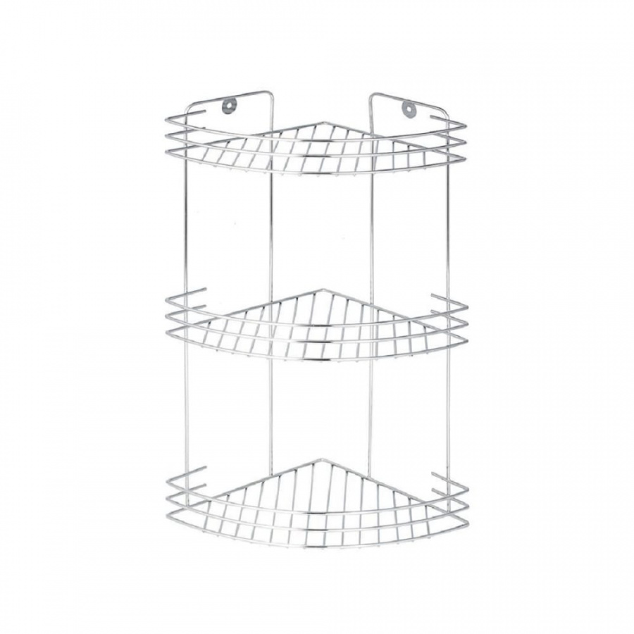 Угловая трехъярусная полка для ванной комнаты Аквалиния W2672C