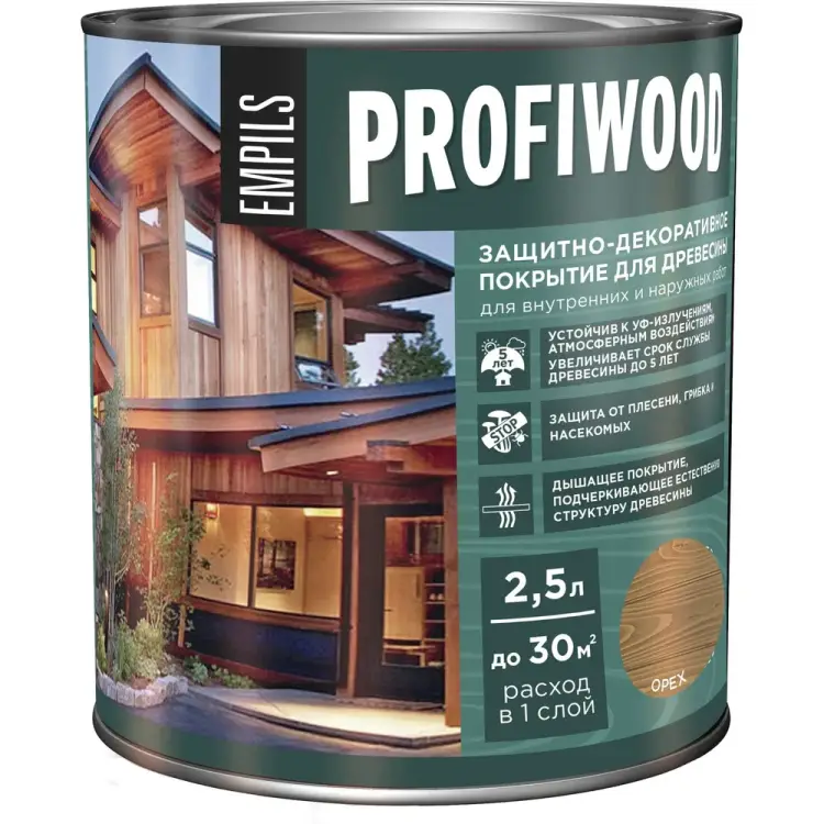 Защитно-декоративное покрытие для древесины Profiwood 72636